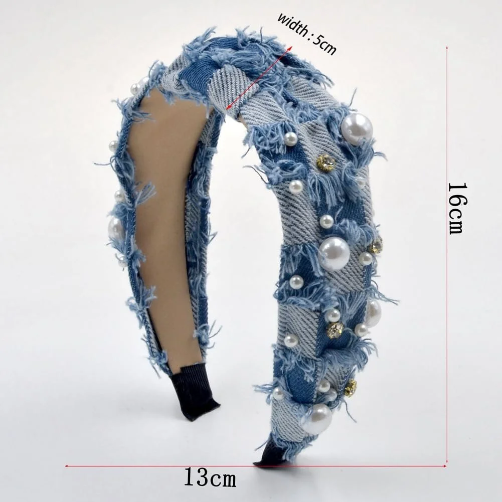 Джинсовая Обруч для волос, фото №4 Джинсовая Обруч для волос, фото №4