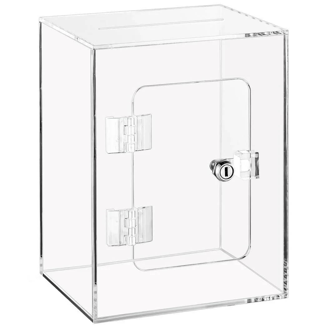 Скарбничка акрилова прозора із замком та ключем, фото №2