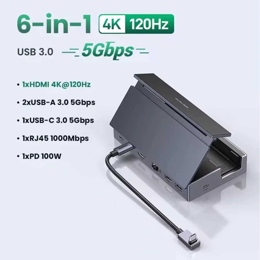 Док-станція Ugreen 6в1 CM800 100W Steam Deck, ROG Ally, Nintendo, X Legion, фото №9 Док-станція Ugreen 6в1 CM800 100W Steam Deck, ROG Ally, Nintendo, X Legion, фото №9