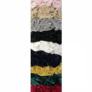 Обруч Бархатный с цветами, Зеленый synthetic.ua - Фото 1