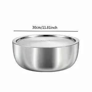 Миска Sharplace з нержавіючої сталі з кришкою Велика synthetic.ua - Фото 1