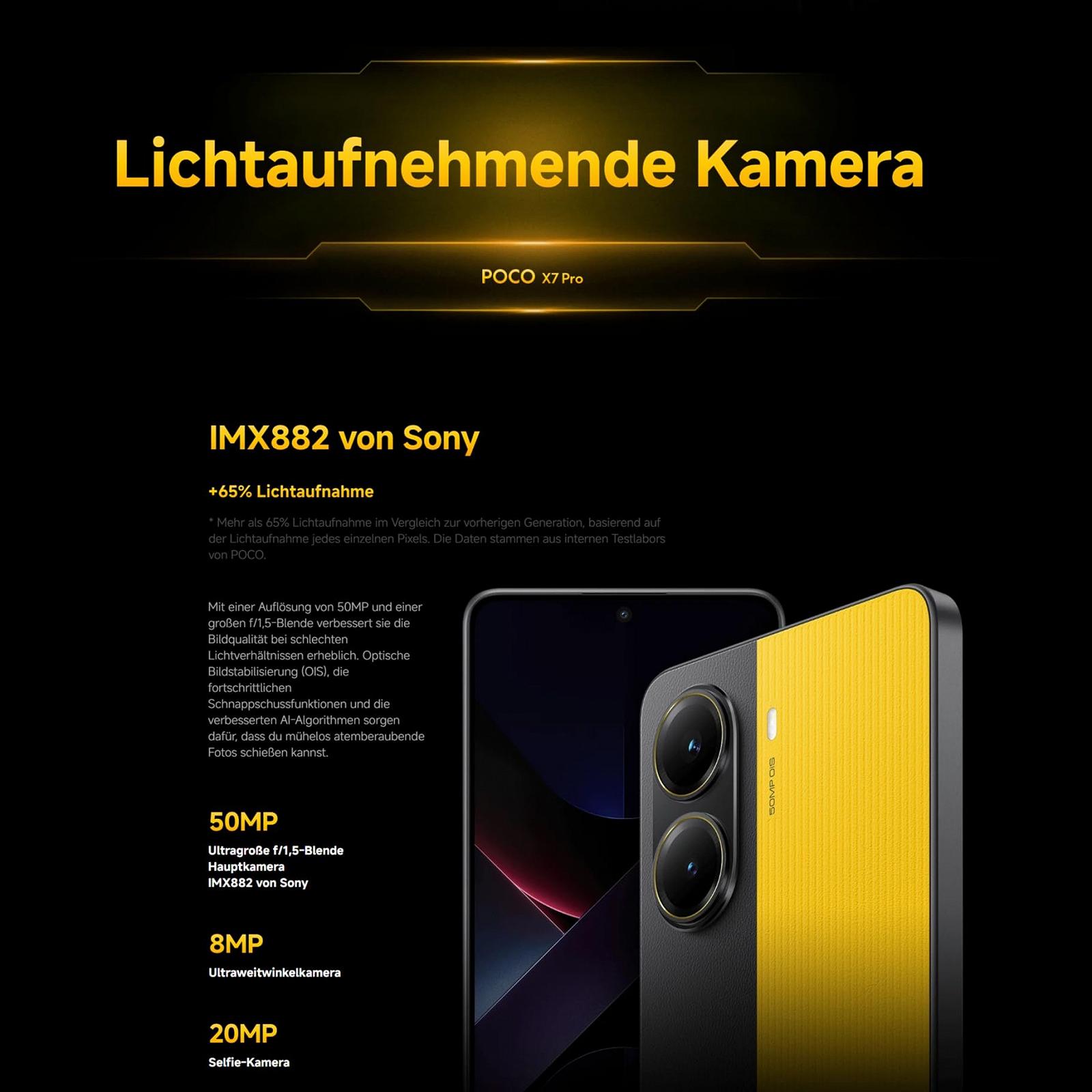 Смартфон Xiaomi Poco X7 Pro 12 + 512 ГБ Black, Основна камера 50 Мп з OIS, Акумулятор 6000 мАг з HyperCharge 90 Вт, IP68, Функції AI, фото №9