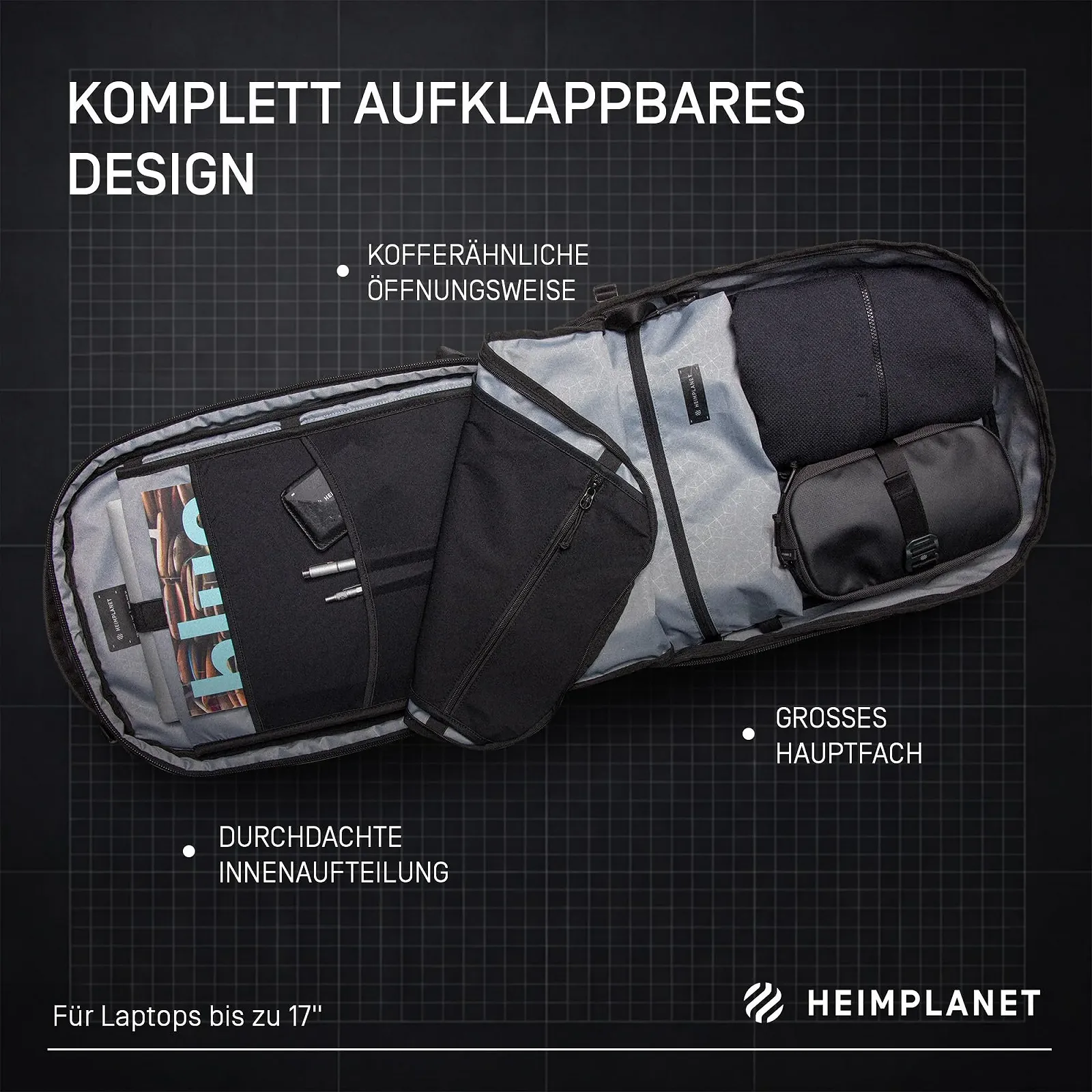 Рюкзак для ноутбука HEIMPLANET Original Transit Line Travel Pack Водонепроникний Dyecoshell, фото №5 Рюкзак для ноутбука HEIMPLANET Original Transit Line Travel Pack Водонепроникний Dyecoshell, фото №5