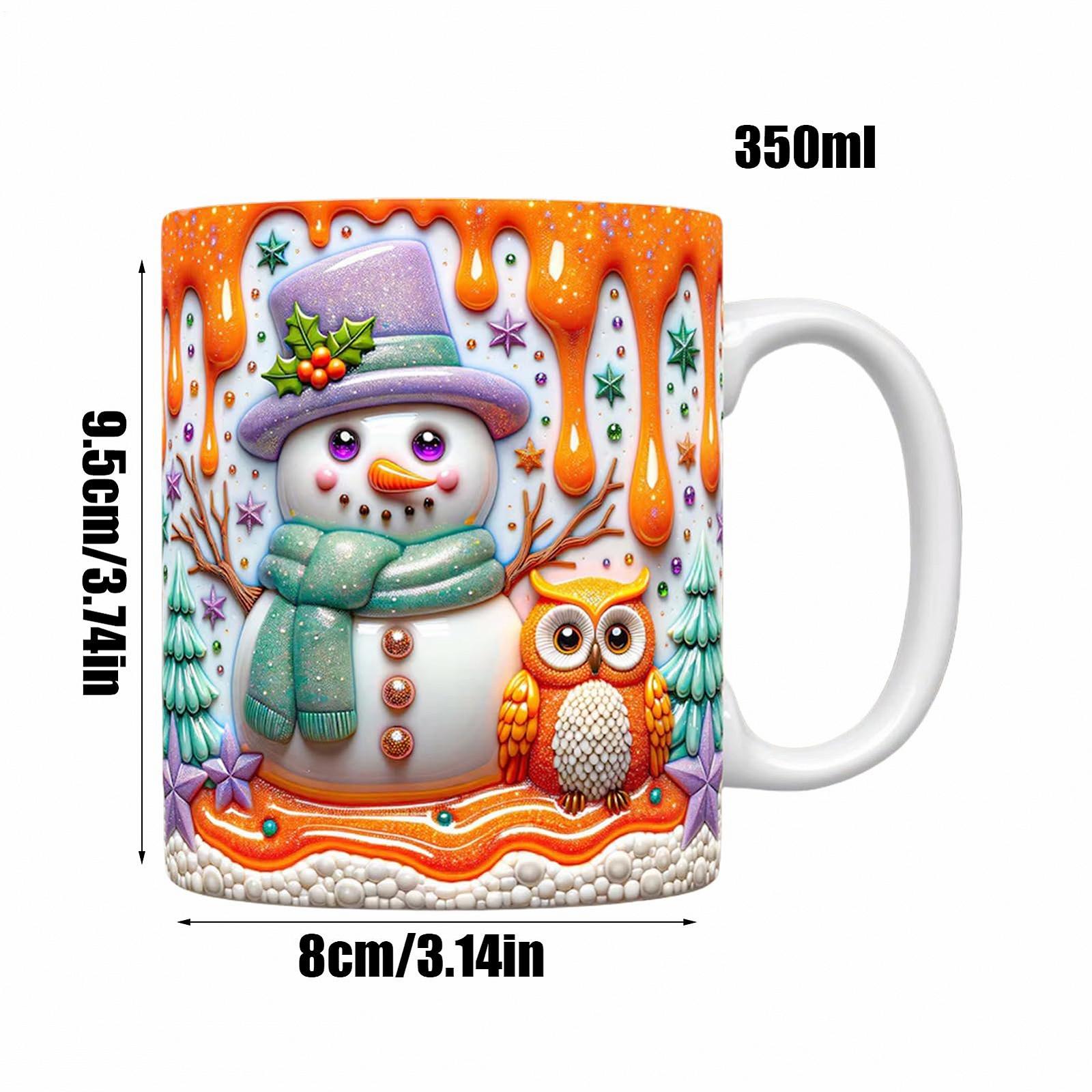 Рождественская чашка 3D дизайн 350 мл, фото №5