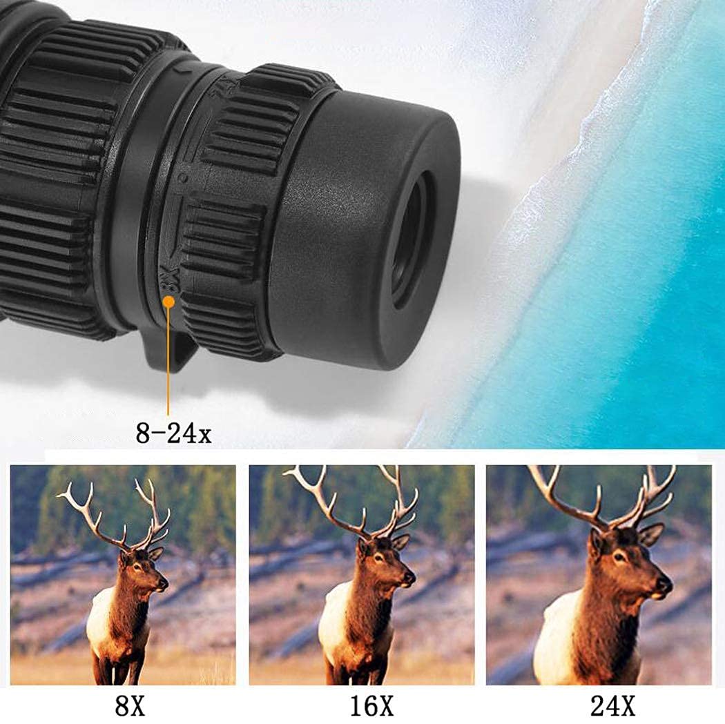 Монокуляр Wide Angle 8-24x42 Зум Портативный Водонепроницаемый HD FMC Телескоп Нескользящий Дизайн Корпуса Объектива Большой Окуляр с Поворотной Маской для Глаз, фото №3