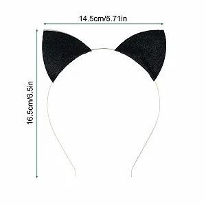 Обруч для волос Ушки котика с блестками, 2 шт. synthetic.ua - Фото 1