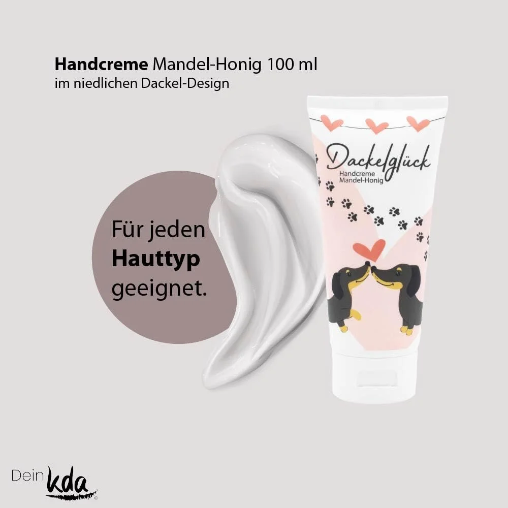 Крем для рук Kda Dachshund Мигдаль та мед 100 мл, дизайн Dachshund, фото №1