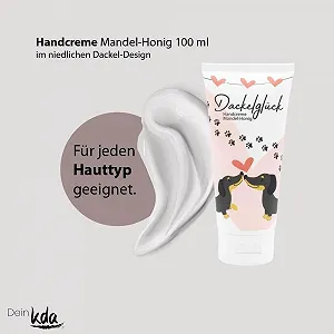 Крем для рук Kda Dachshund Миндаль и мед 100 мл, дизайн Dachshund - Фото 1