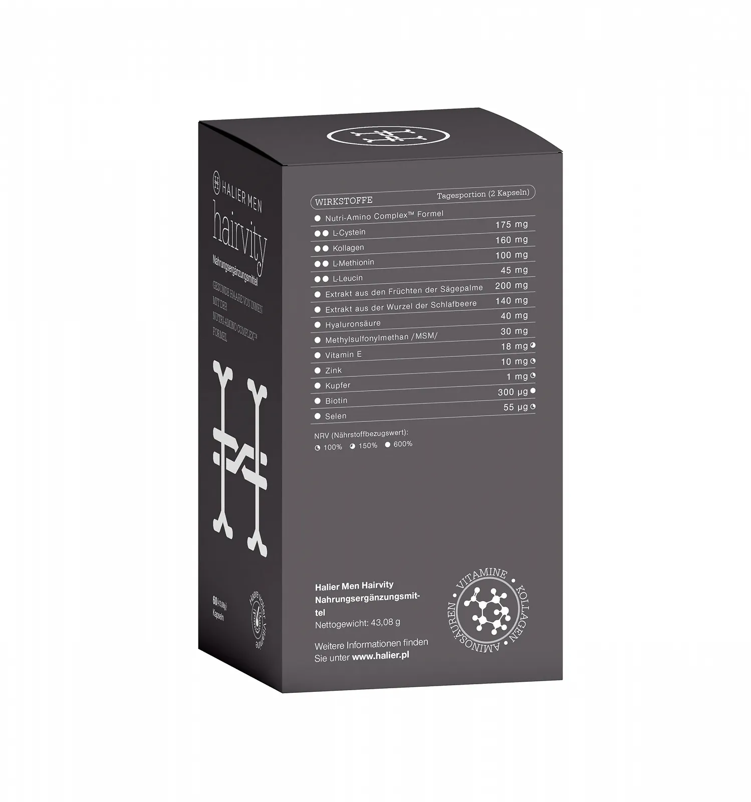 Комплексний засіб Halier Hairvity з формулою Collagen + Amino-Complex - 213 гр, фото №4