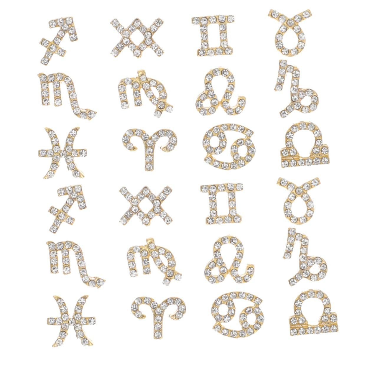 Набір прикрас для нігтів Сріблястий, 24 шт., фото №1