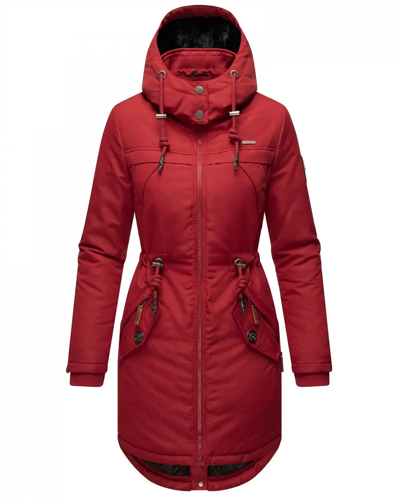 Жіноча зимова куртка Marikoo B807 з теплою підкладкою та капюшоном, фото №2