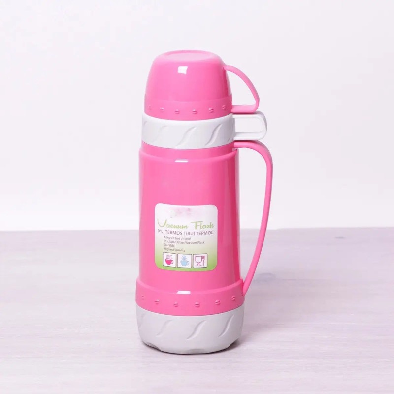 Термос питьевой с двумя чашками Frico FRU-270-Pink 1800 мл розовый, фото №1