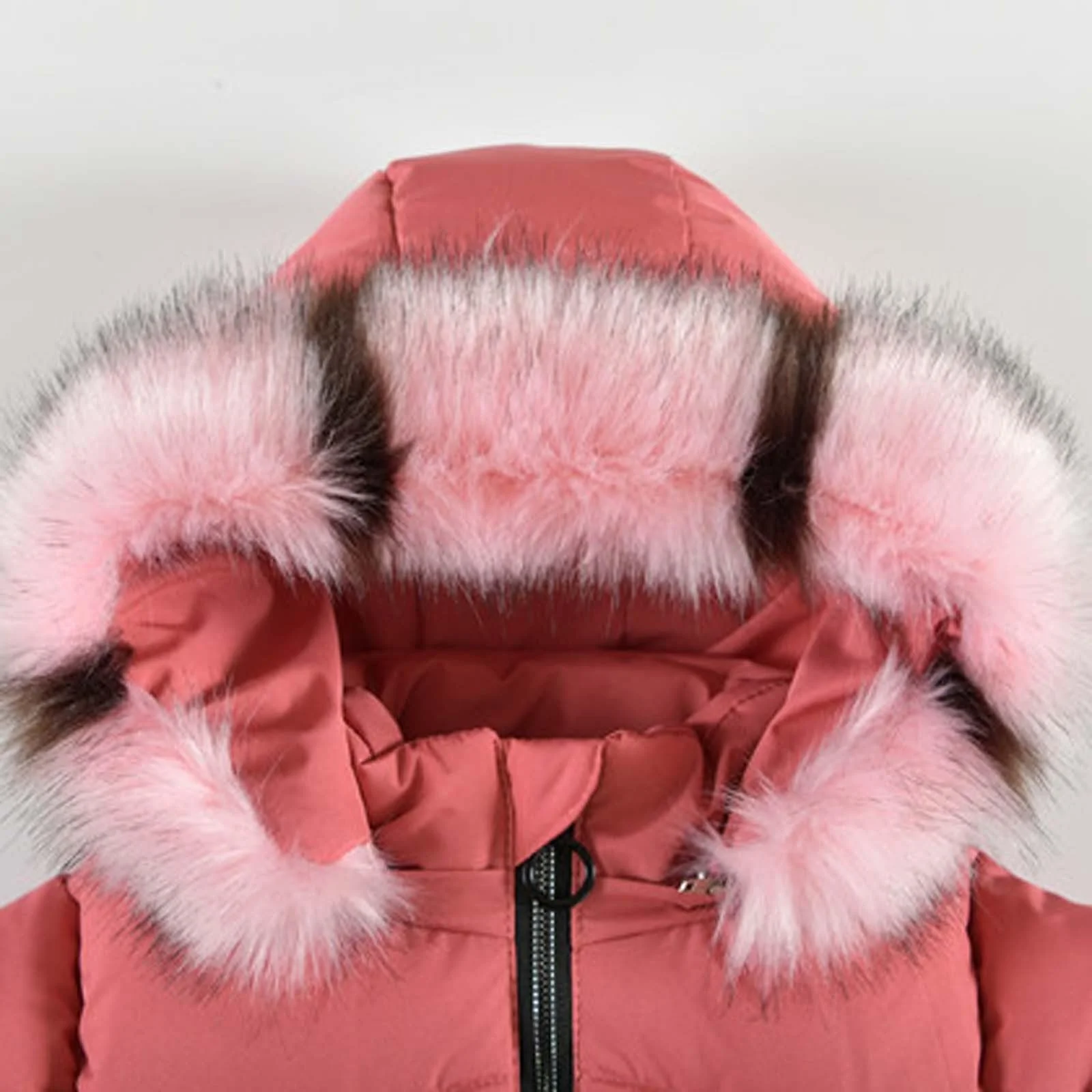 Дитяча зимова куртка з принтом літер, тепла пухова куртка з кишенями, фото №6