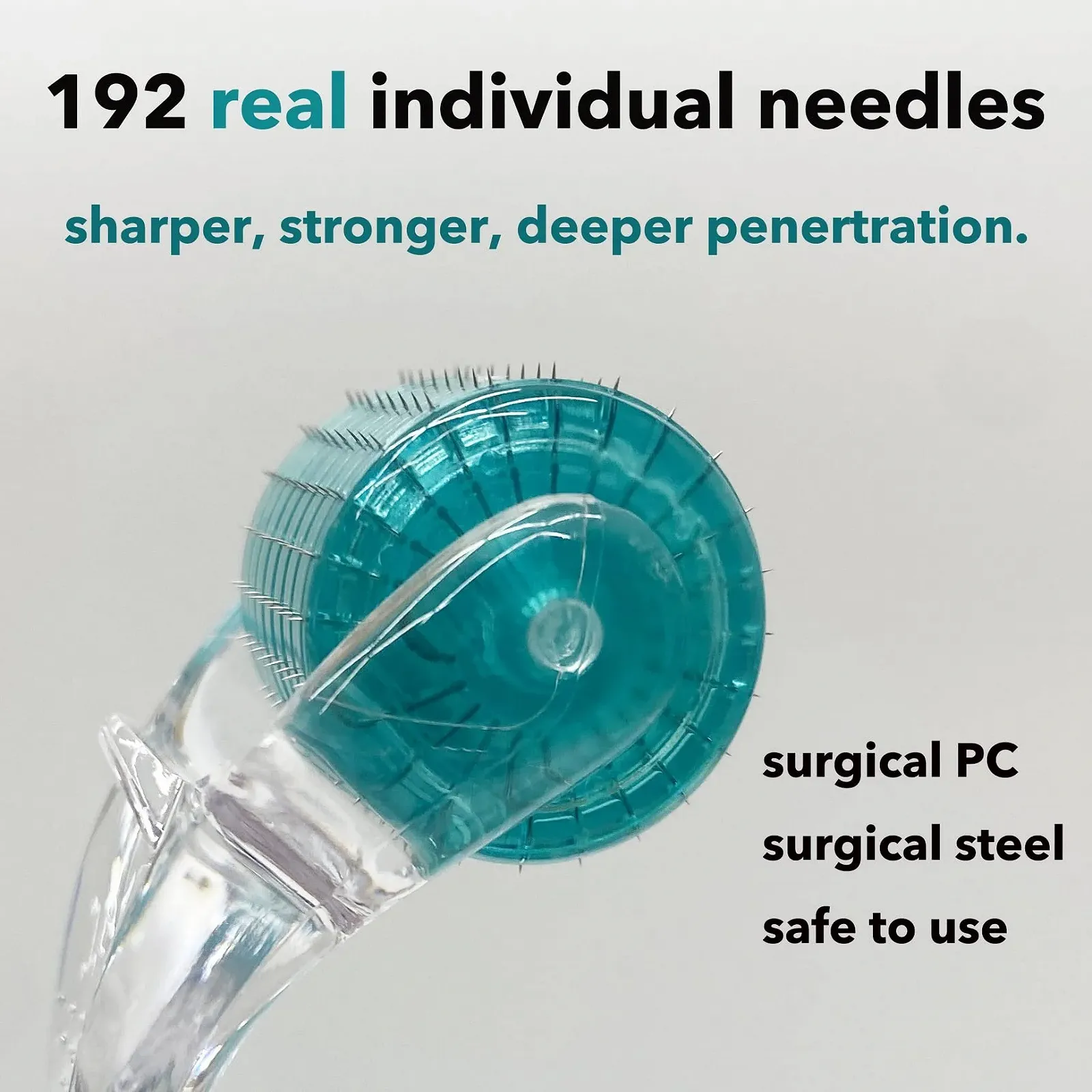 Ролик Derma AUDUODUO 192 голки 0.5 мм Срібні голки для обличчя, фото №6