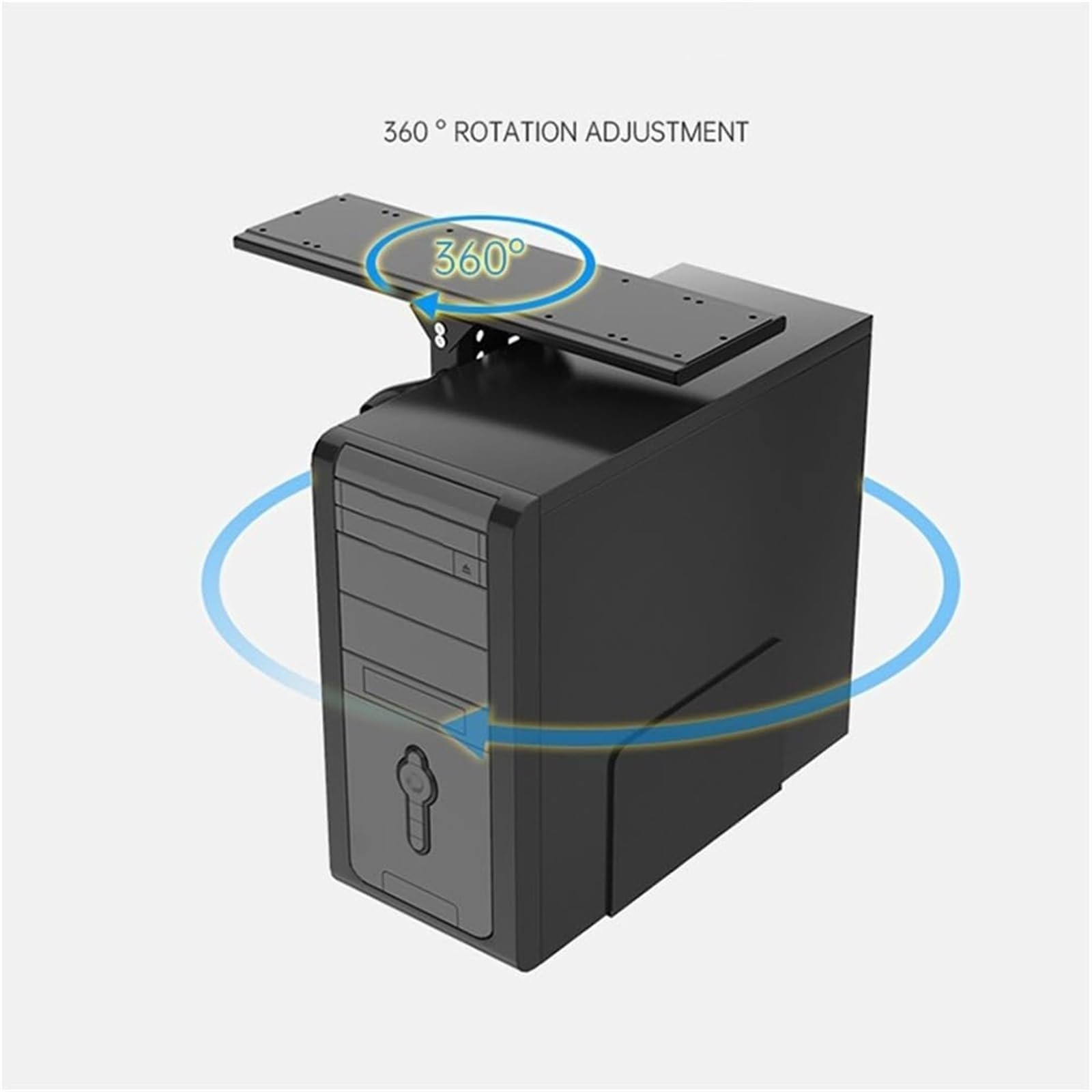 Стойка для ПК Регулируемая для настольного крепления под стол и CPU, настенный корпус, подходит для большинства ПК, фото №4