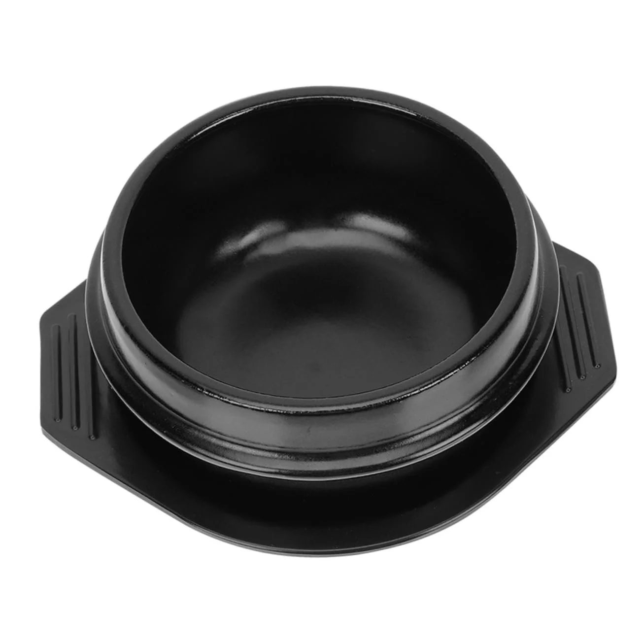 Горщик керамічний Круглий Для бібімбапа З піддоном Термостійкий, фото №1