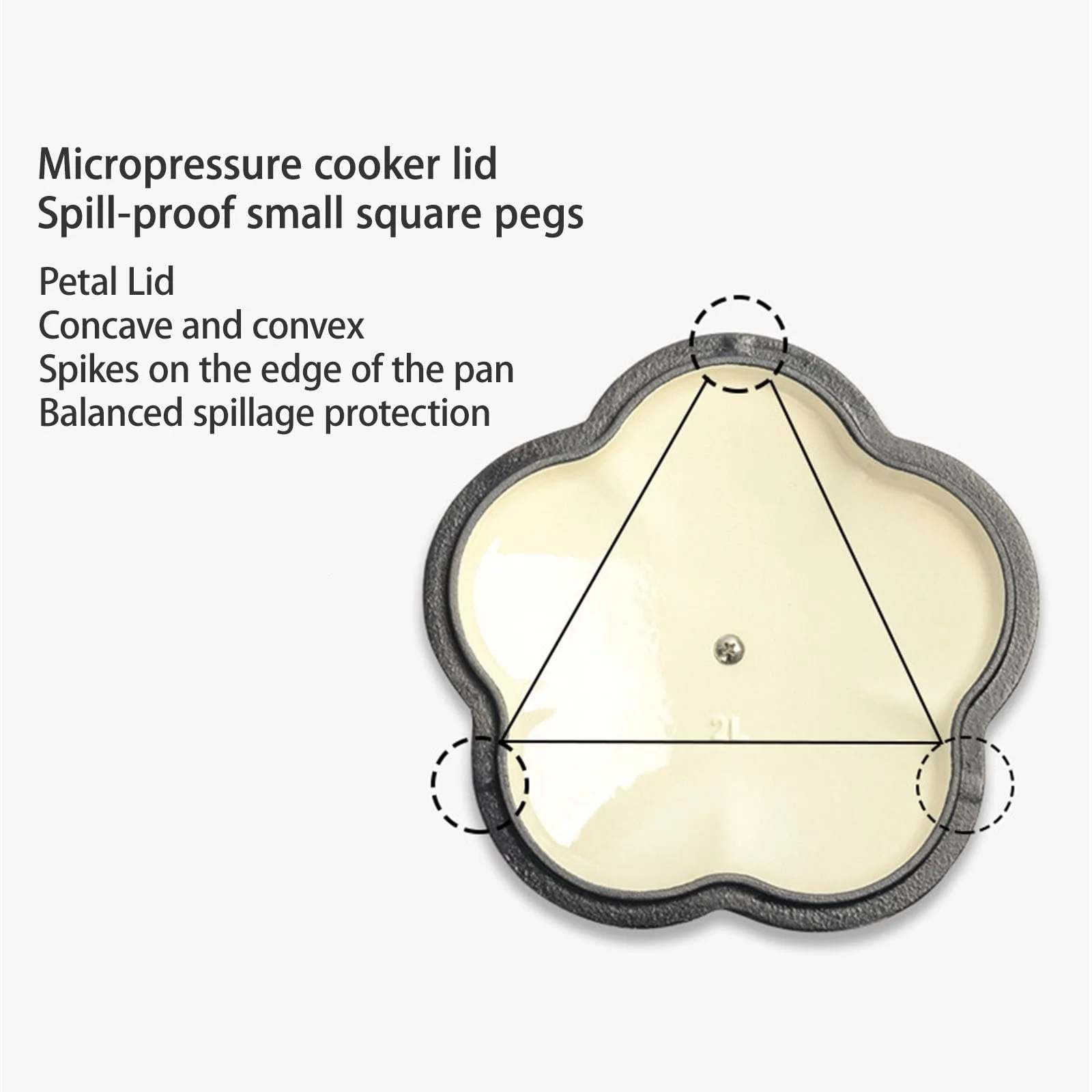 Кастрюля-жаровня Dutch Oven форма цветка эмалированный чугун с крышкой розовая, фото №4