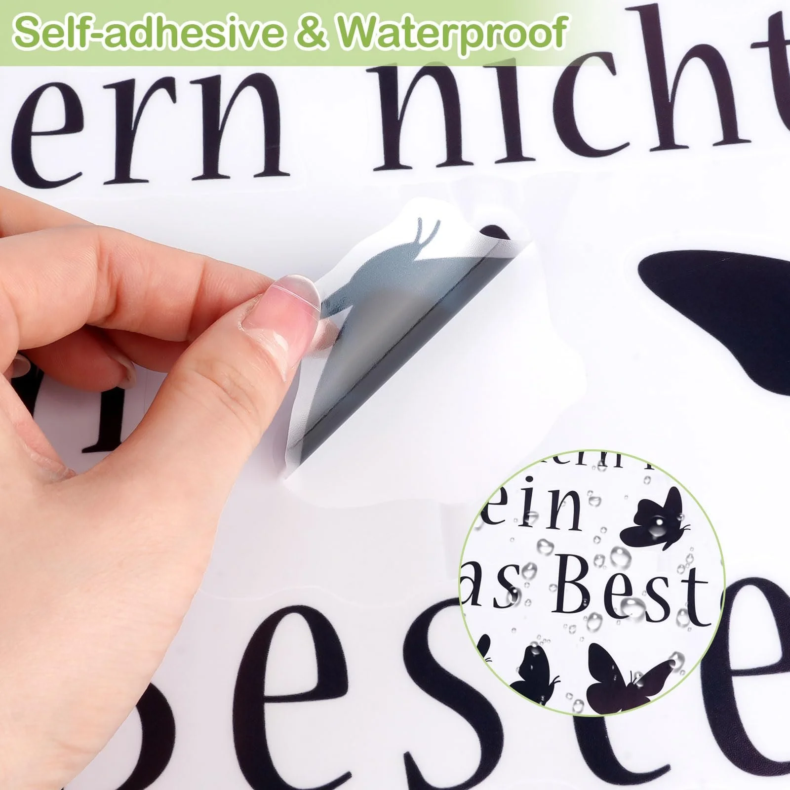 Наклейка на стіну Living Room Sayings Метелики Чорний 90 x 30 см, фото №3