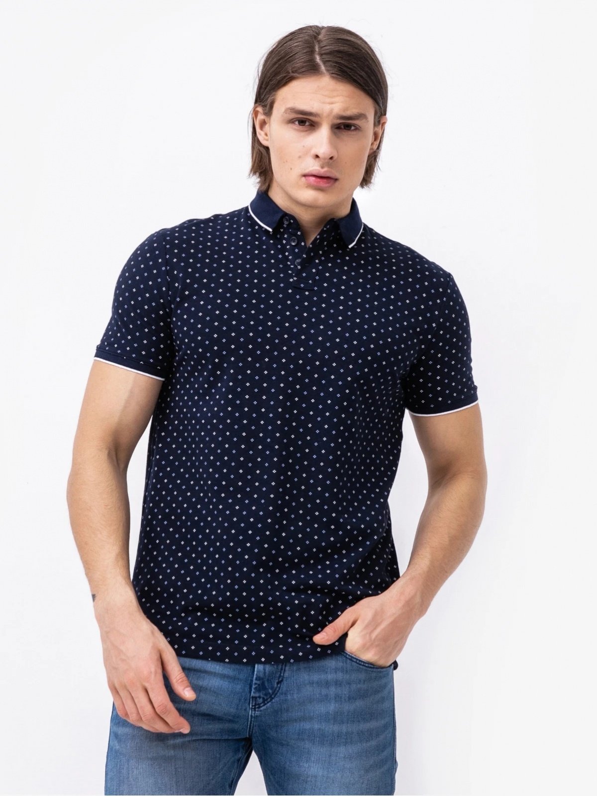 Рубашка-поло Tom Tailor Basic 1024053XX1226080 Tёмно-синий XL, фото №1