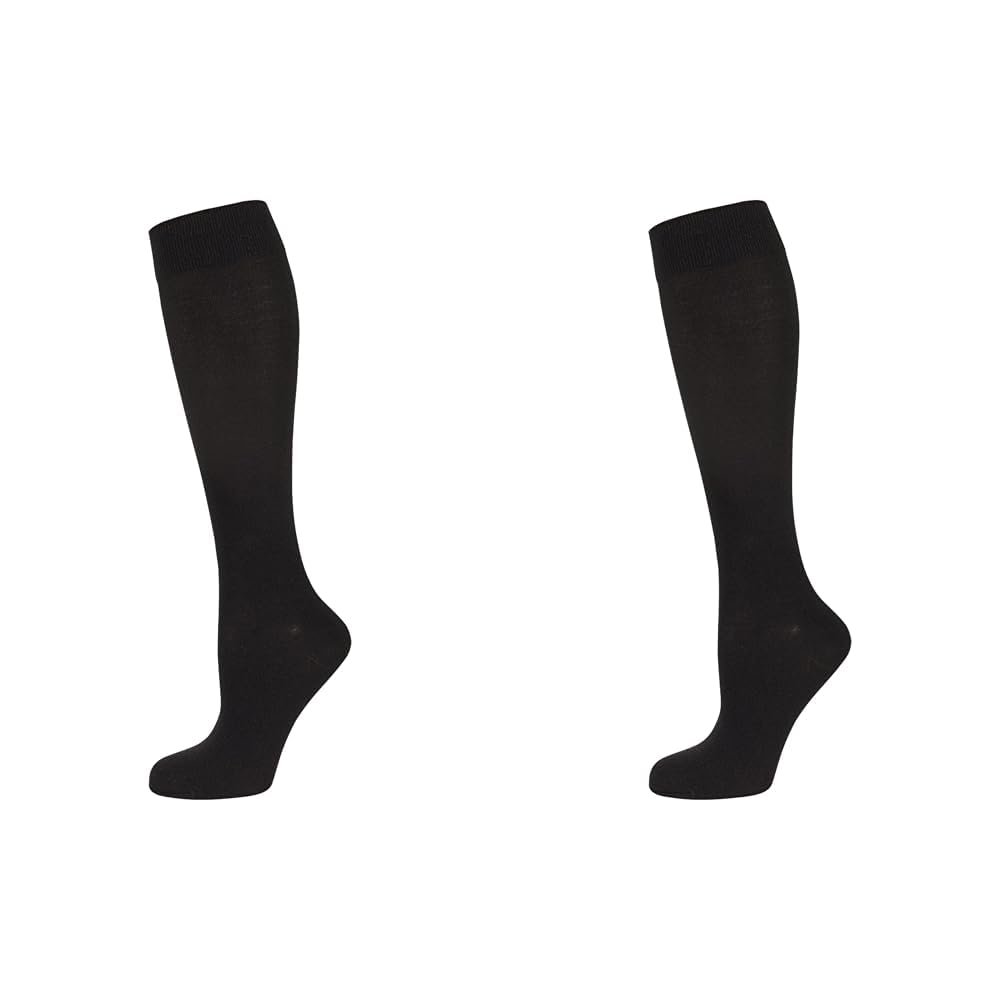 Гольфы Nur Die Bamboo Особо мягкие и дышащие с комфортным поясом, черные, фото №1