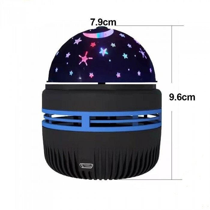 Світлодіодний проектор Нічний Led Mini Magic Ball Лампа харчування USB диск RGB Чорний, фото №5