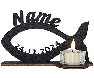 Підсвічник Waluna® Wooden Tea Light Holder Fish 12 кольорів synthetic.ua - Фото 1