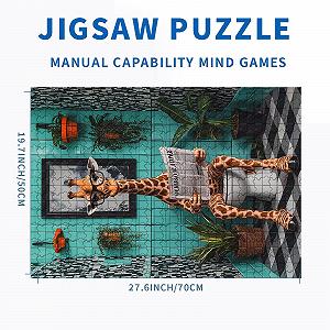 Пазл Giraffe on Toilet 1000 элементов 70 x 50 см synthetic.ua - Фото 1