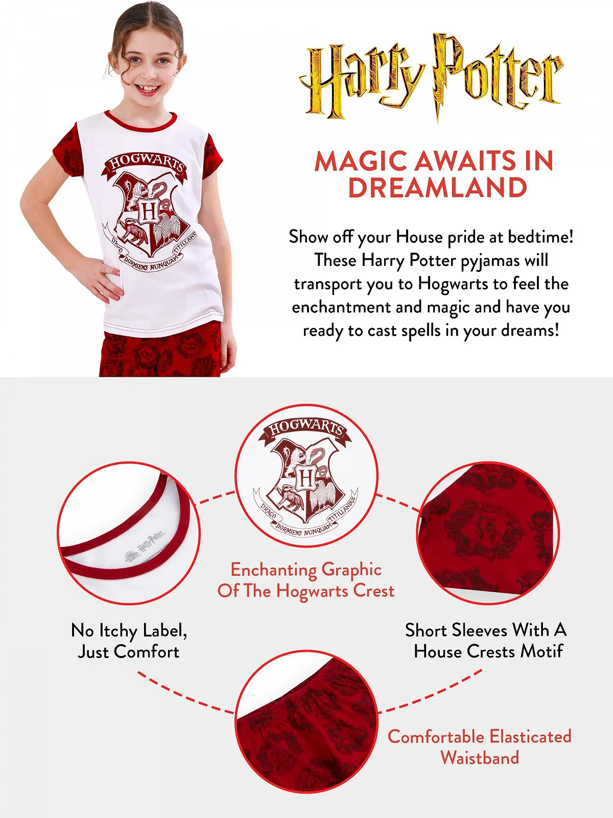 Пижама Harry Potter Gryffindor для девочек, фото №5 Пижама Harry Potter Gryffindor для девочек, фото №5