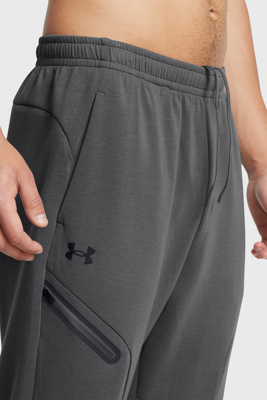 Штани UA Unstoppable Flc Jgr EU 1389353-025 Under Armour Сірий S, фото №3