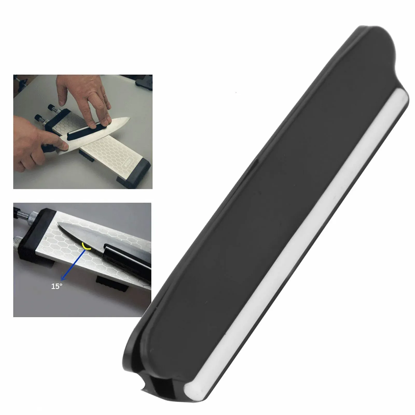 Напрямна для заточування ножів 15 градусів компактна пластик та кераміка, фото №4