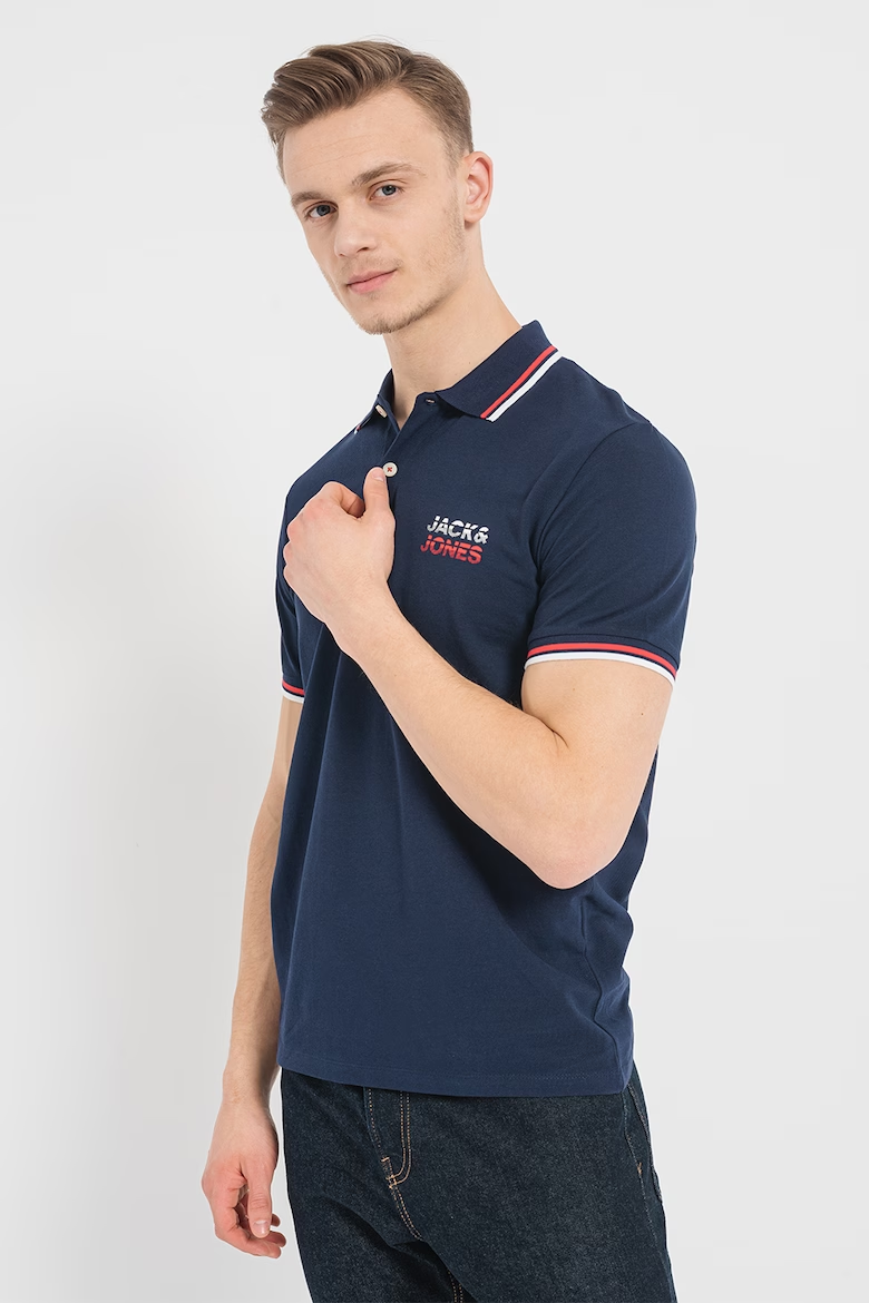 Поло Jack&Jones JJATLAS POLO SS 12221012 Темно-синій L, фото №5