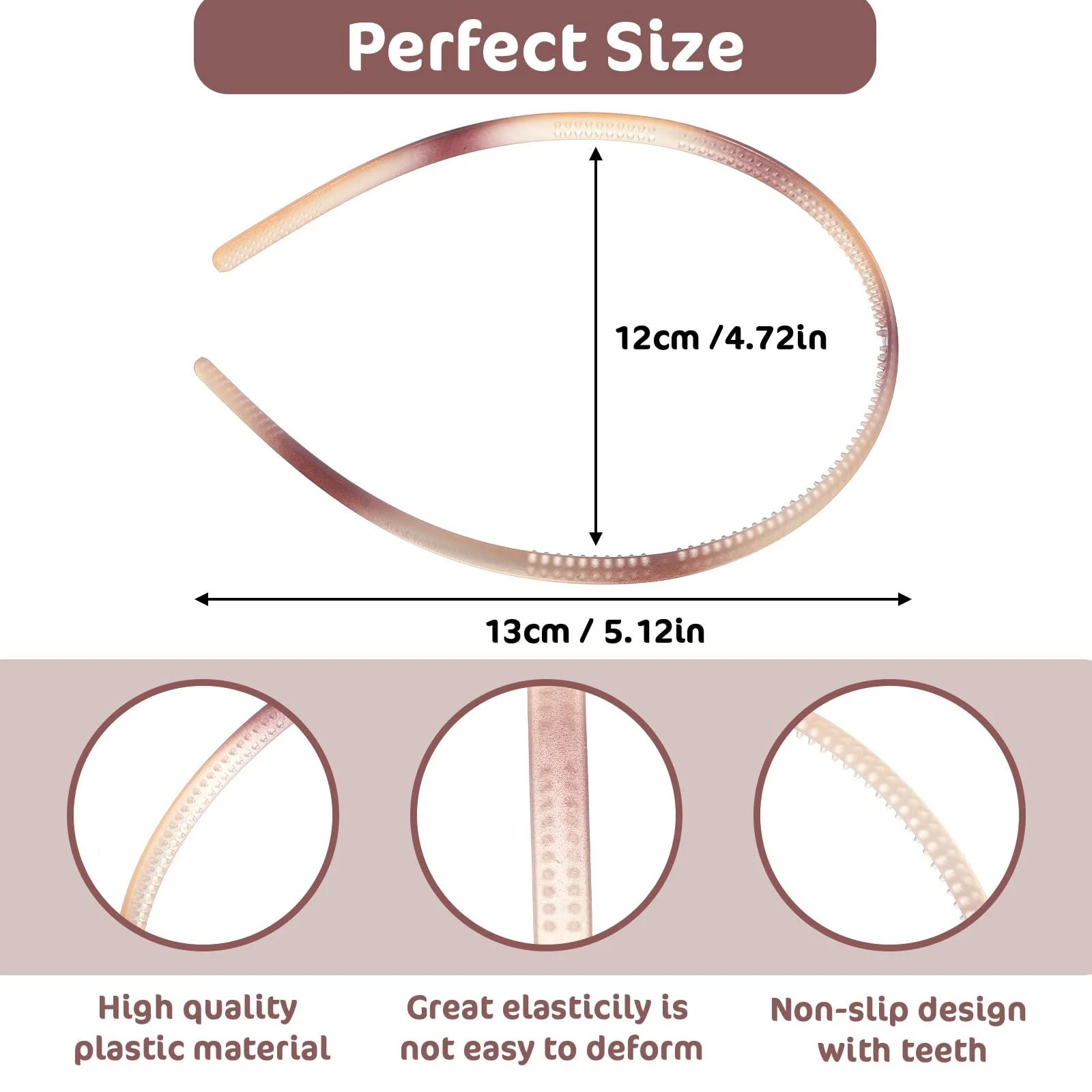 Обруч Ouligay Тонкий пластиковый с зубцами., фото №4 Обруч Ouligay Тонкий пластиковый с зубцами., фото №4