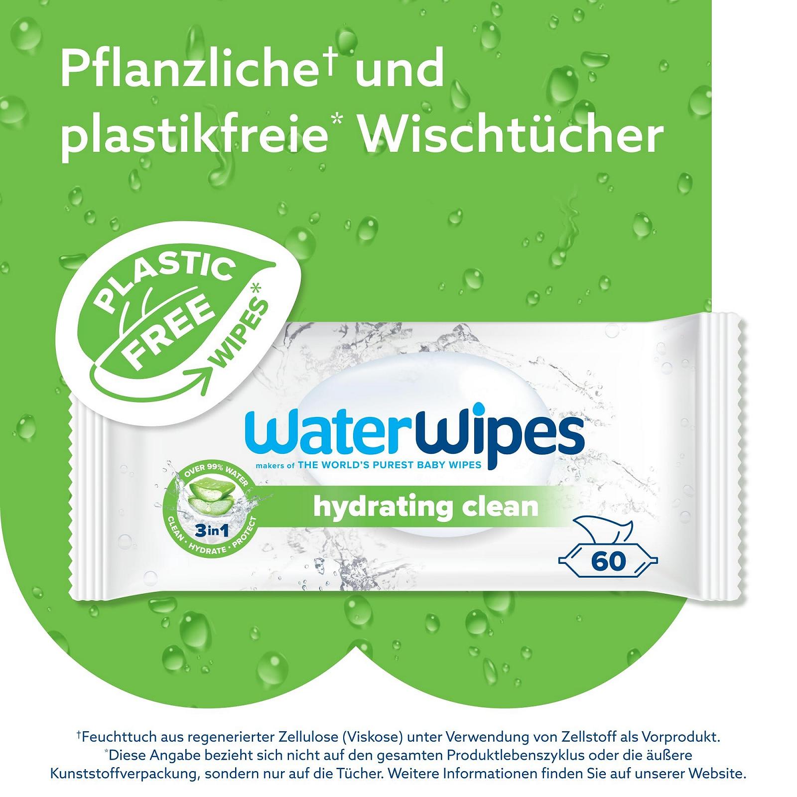 Влажные Салфетки WaterWipes Увлажняющие, 360 штук (6 упаковок), с 99% Воды и Экстрактом Алоэ Вера, для Лица и Тела, фото №5