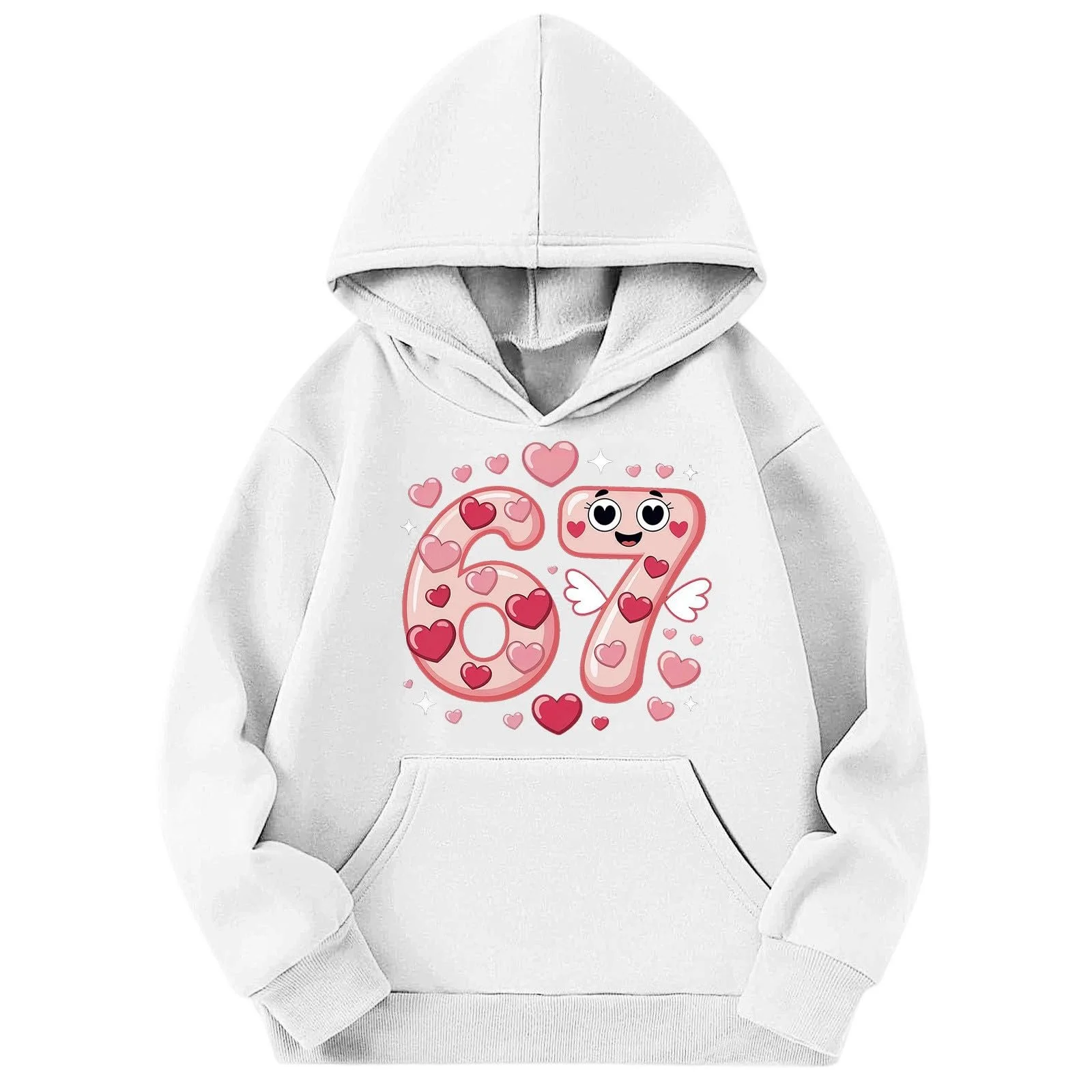 Худи Six Seven 67 Meme для подростков, с длинными рукавами и капюшоном, с рисунком 67, повседневные свободные свитшоты, подростковые пуловеры для мальчиков и девочек, модная куртка, фото №4