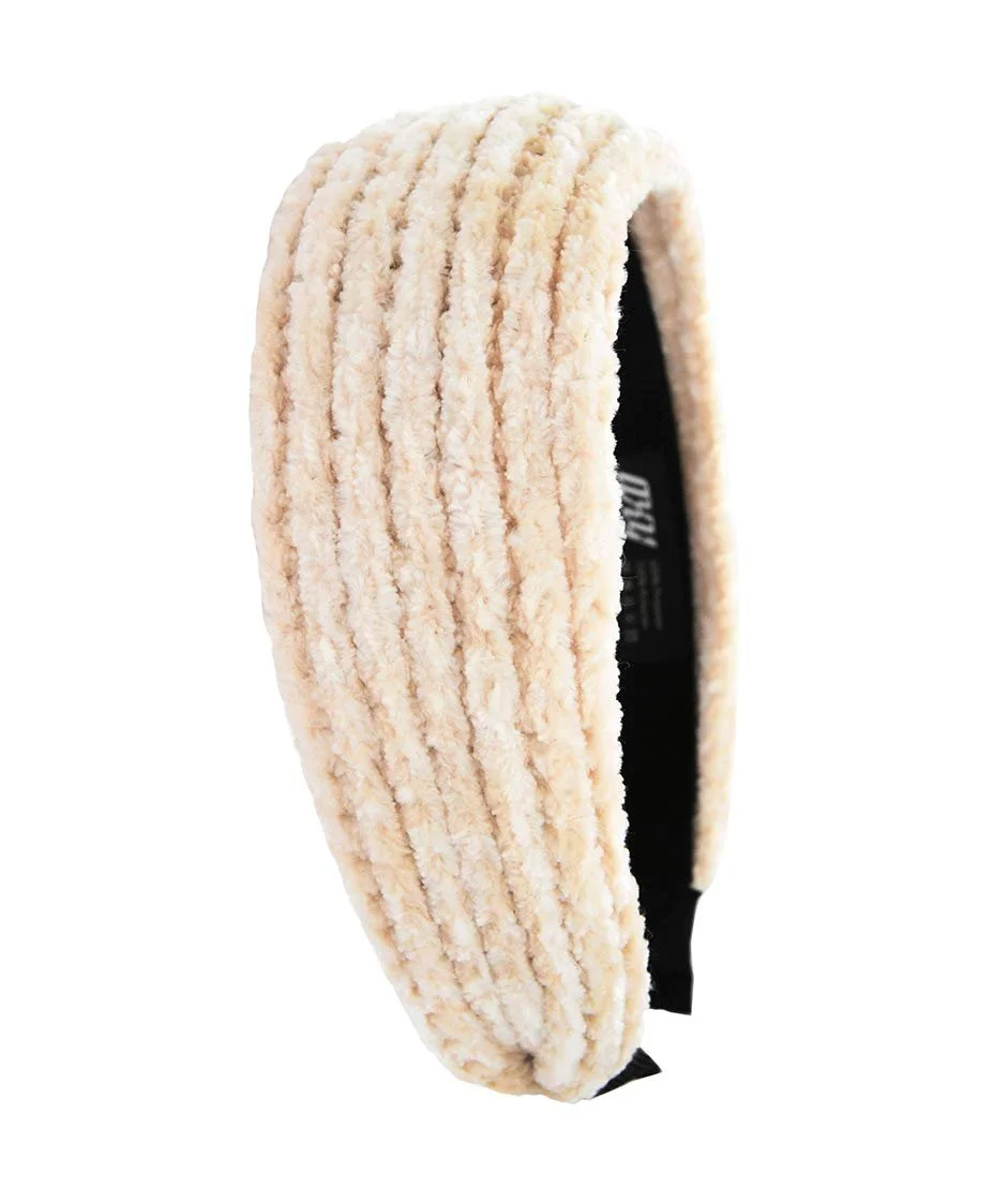 Пов'язка для волосся axy HRK6 Вельветовий Вінтажний Класичний та Модний Білий, фото №2