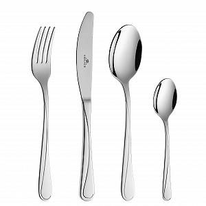 Набір столових приборів Gerlach Mango на 6 персон Ніж Вилка Ложка Чайна ложка Нержавіюча сталь Срібний - Фото 1