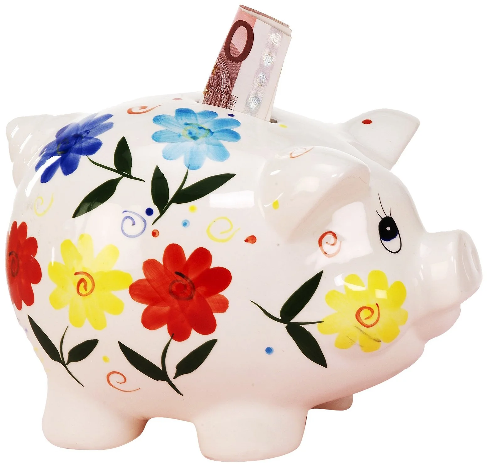 Скарбничка-поросятко 11952 23 см Порцелянова З замком, фото №1