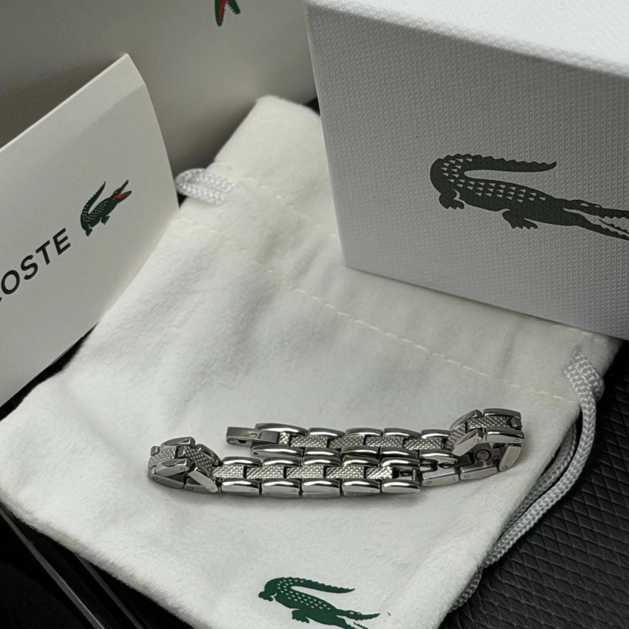 Мужской браслет Lacoste, Серебряный, фото №3 Мужской браслет Lacoste, Серебряный, фото №3