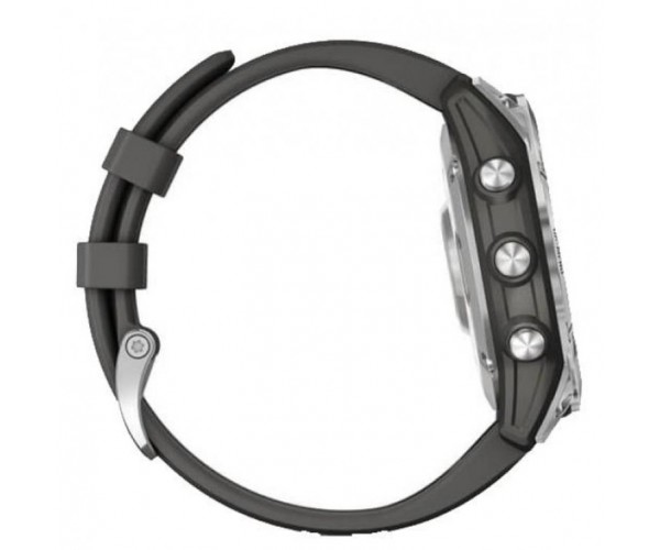 Смарт-годинник Garmin Fenix 7 Silver with Graphite Band (010-02540-00/01), фото №4
