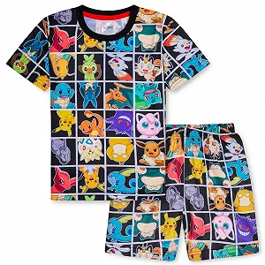Літній комплект піжами для хлопчиків Футболка та шорти Pokemon - Фото 1