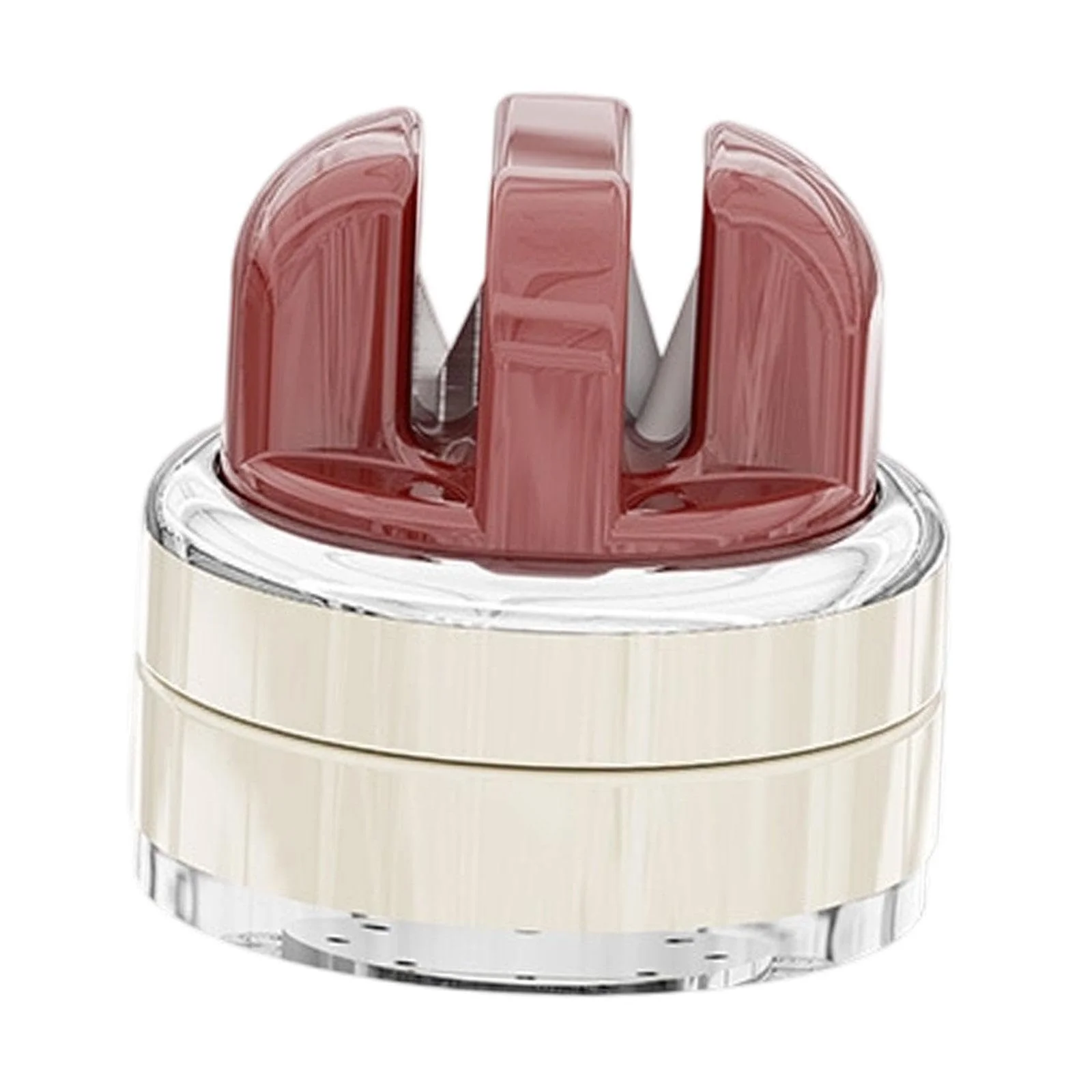 Точило для ножів Ручне на присосці Компактне Вольфрамова сталь Червоне, фото №1