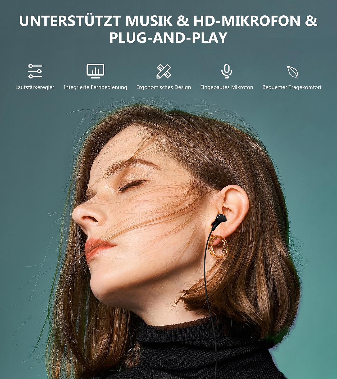 Наушники USB C для Samsung S24 S23 Ultra A54 A55 A34 S22 S21 с кабелем USB C с микрофоном, фото №6