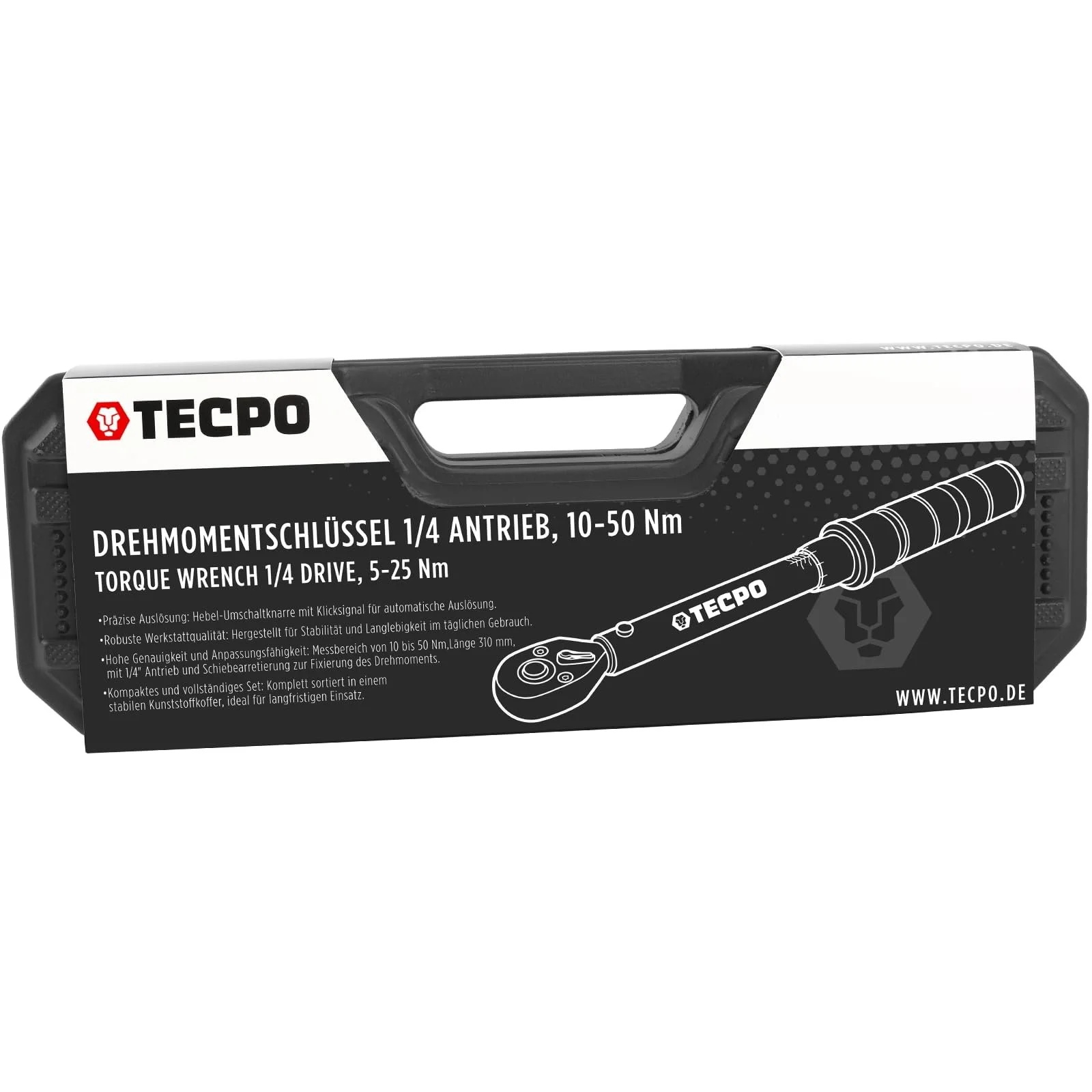 Ключ динамометрический автоматический 1/4 дюйма 10-50 Nm реверсивный, фото №6