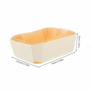 Форми для випікання Ciieeo 6 шт прямокутні дерев'яні з антипригарним покриттям для хліба та кексів synthetic.ua - Фото 1