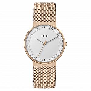 Жіночий годинник Аналоговий Кварцовий Braun BN0031RGMHL Білий, Рожеве Золото, Браслет - Фото 1