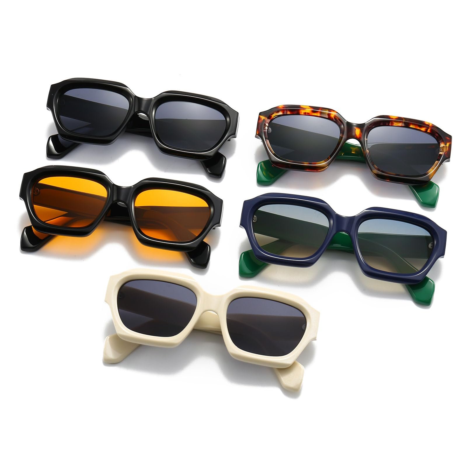 Сонцезахисні окуляри Квадратні Вінтажні Прямокутні LJCZKA UV400, фото №6 Сонцезахисні окуляри Квадратні Вінтажні Прямокутні LJCZKA UV400, фото №6