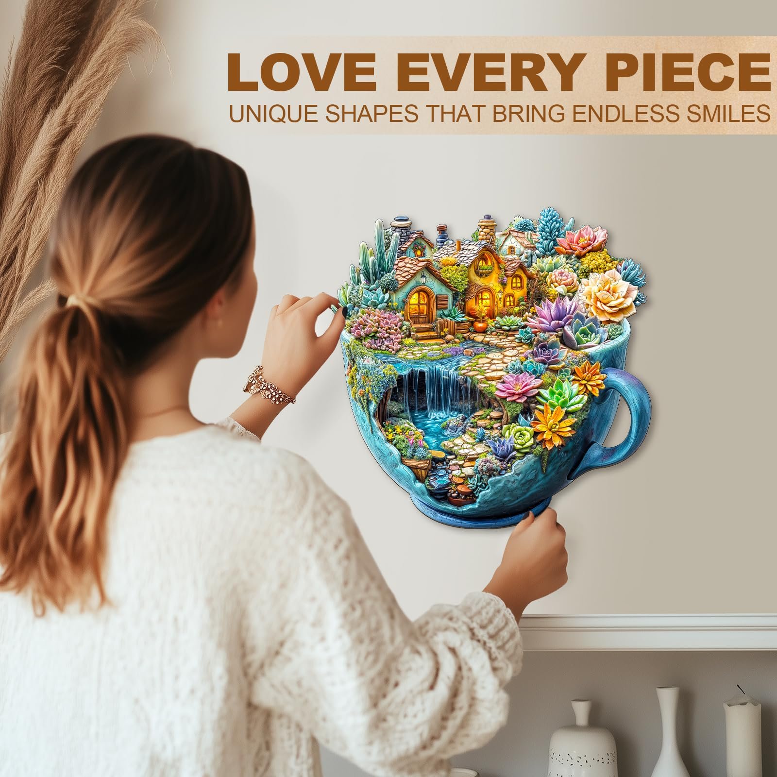 Деревянный пазл WOODBESTS Succulent Bowl 250 деталей, 34 x 33.8 cm, фото №4 Деревянный пазл WOODBESTS Succulent Bowl 250 деталей, 34 x 33.8 cm, фото №4