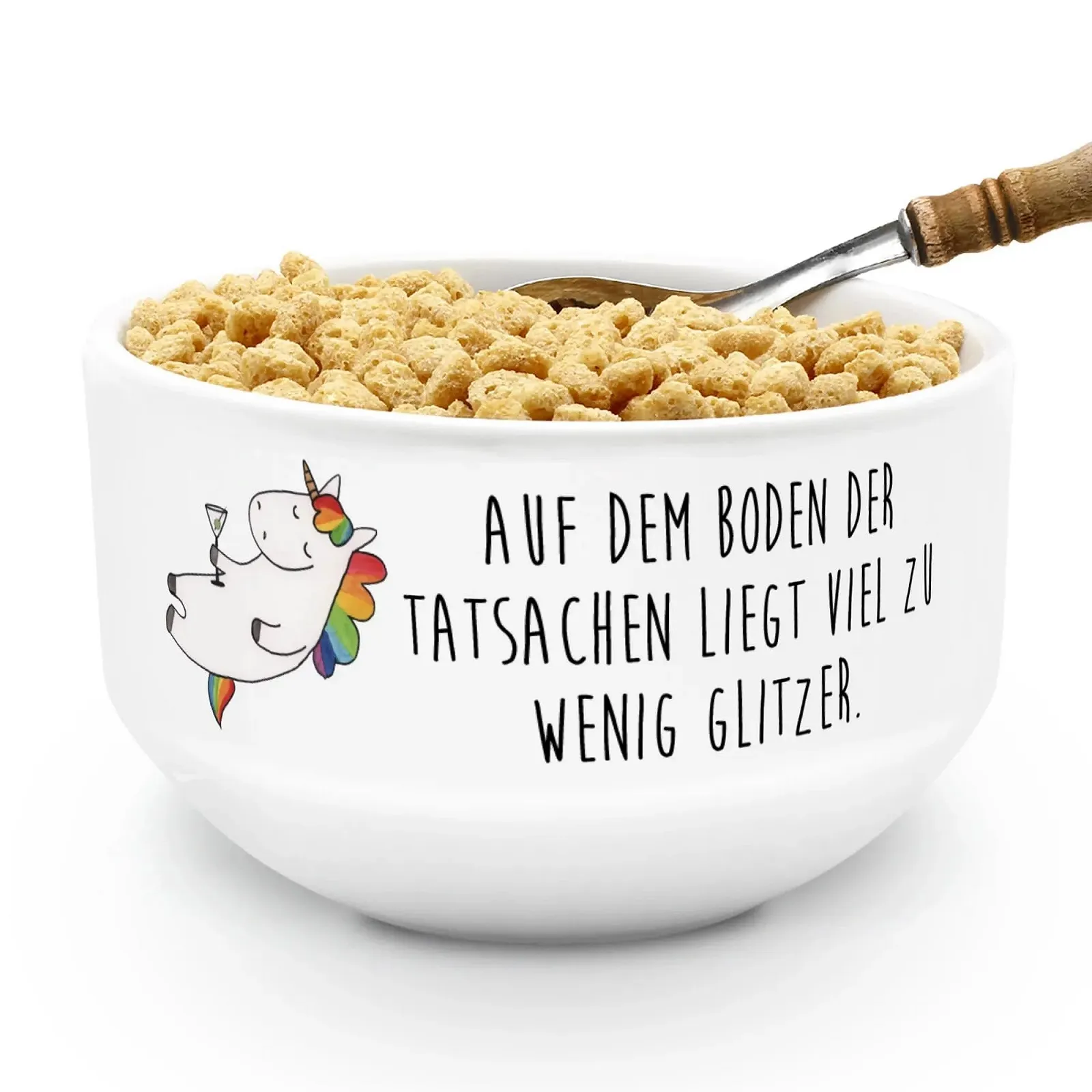 Миска для хлопьев Mr. & Mrs. Panda Единорог Коктейль Подарочная миска, Фарфор, фото №3