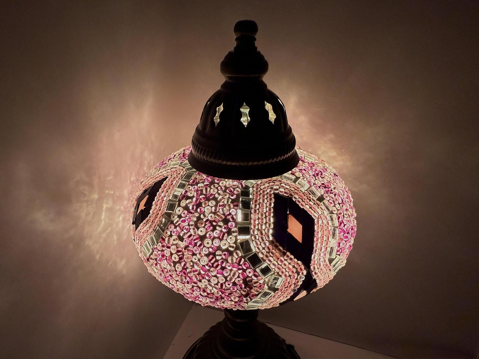 Настільна лампа Samarkand Lights Mosaic M Пурпурна, фото №3