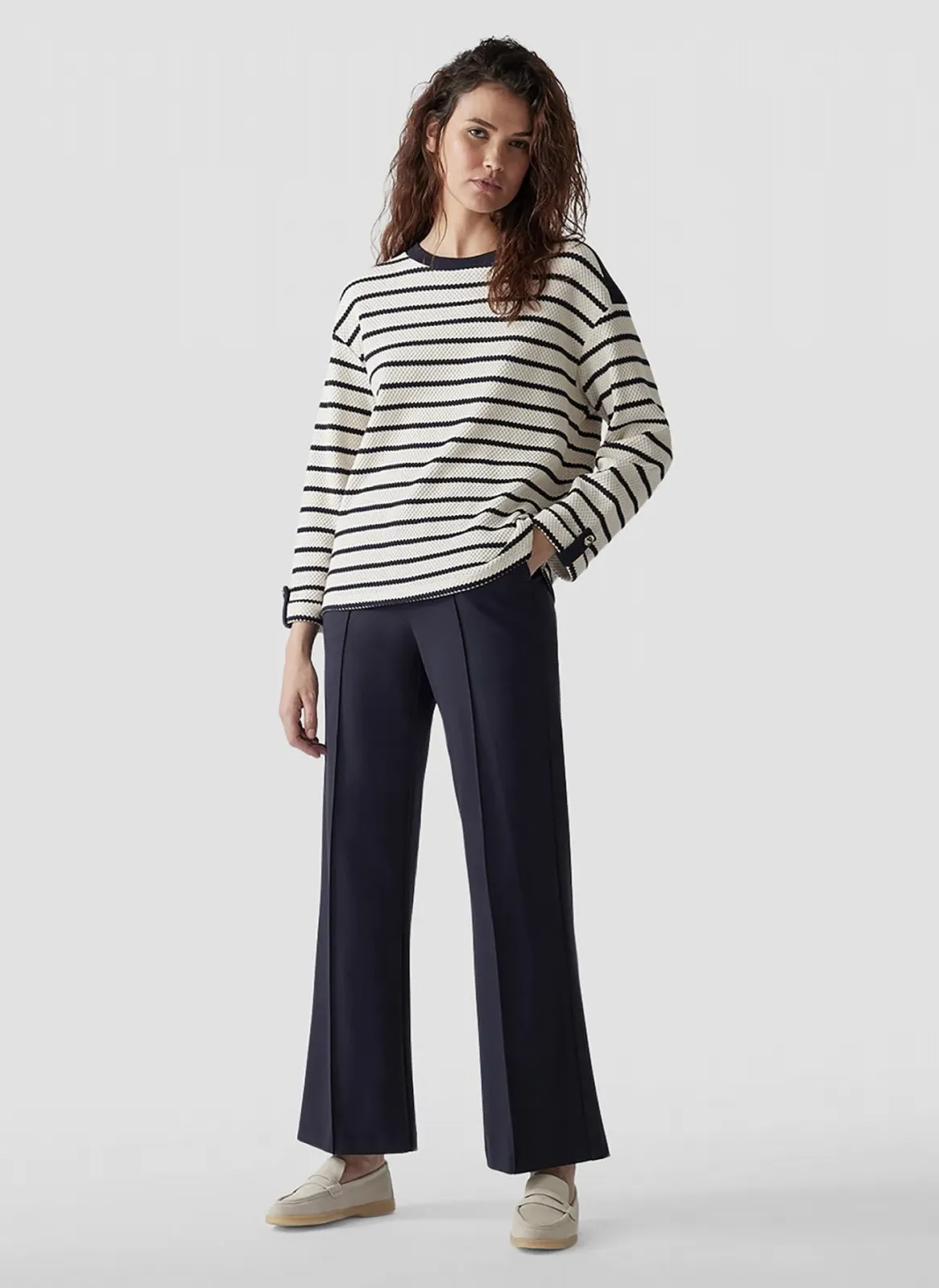 Свитшот LeComte В полоску Бежевый, фото №6